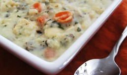 Supa cremoasa de pui cu orez salbatic