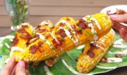 Porumb copt cu cheddar și bacon