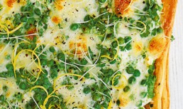 Tarta cu mazare, lamaie si mozzarella