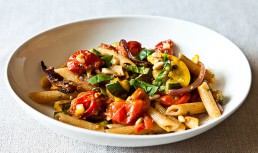 Penne cu legume coapte și pesto - de post