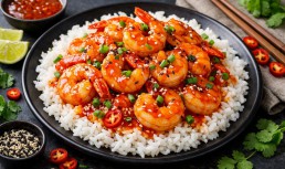 Creveți cu sos de chili dulce acrișor