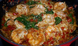 Creveți cu sos picant - gătiți rapid la tigaie (stir-fry)