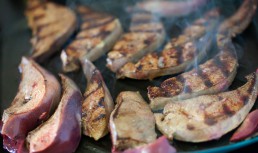 Ficat de porc pe grill / grătar