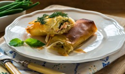 Pachețele cu somon și aluat foietaj