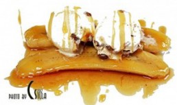 Banane caramelizate cu inghetata