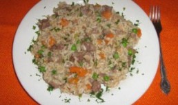 Carne de vita cu orez la cuptor