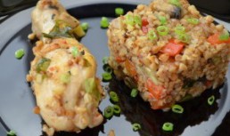 Ciocanele de pui cu hrisca si legume