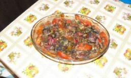 Ficatei de pasare cu ciuperci la cuptor