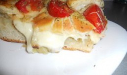 Foccacia cu vinete si mozzarella