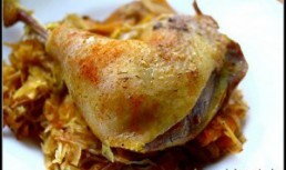 Friptura de rata pe varza in vas roman