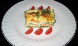 Lasagne de somon cu spanac