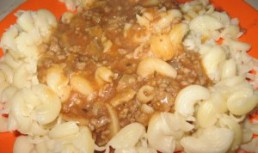 Paste cu carne si ciuperci