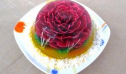 Pictura 3D in jeleu din compot de ananas