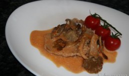 Pleurotus cu carne la cuptor