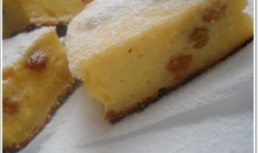 Prajitura cu branza si stafide