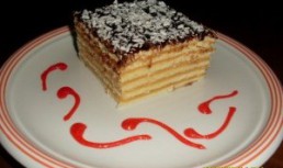 Prajitura cu foi si crema caramel