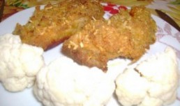 Pui crocant la cuptor cu parmezan si pesmet