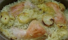 Pui pe pat de orez