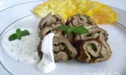 Rulada cu carne de vita si sos de menta