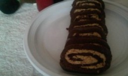 Rulada de biscuiti cu nuca de cocos