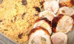 Rulouri de carne cu garnitura de couscous