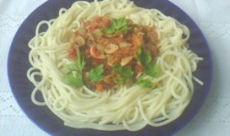 Spagetti cu ciuperci in sos