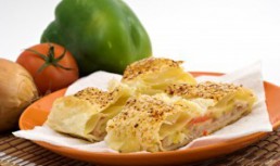 Strudel Tirolez cu sunca si ciuperci