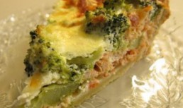 tarta cu broccoli si somon afumat