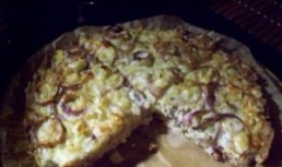 Tarta cu pui si ciuperci
