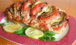 Cotlet impanat cu legume