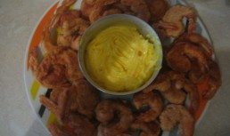 Creveti pane cu sos de maioneza cu usturoi