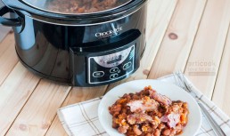 Fasole cu ciolan afumat la Slow Cooker