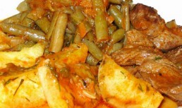 Fasole verde cu carne de vitel