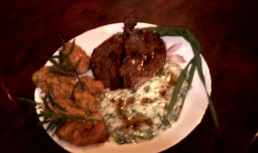 Ficat cu spanac si bureti de pom pane