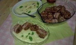 Ficatei de pasare inveliti in bacon.