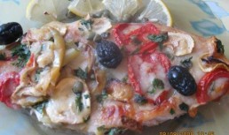 File de pangasius pe pat de legume