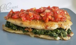 File de peste cu spanac