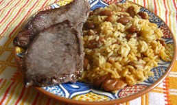 File de vita cu orez (bife com aroz de feijao)