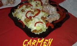 Friptura de curcan, cu paste si sos Gran Cucina.