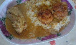 Friptura de porc cu mirodenii indiene si garnitura de orez