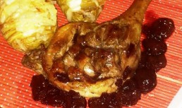 Friptura de rata cu sos de cirese