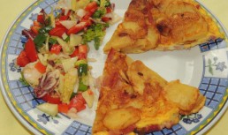 Frittatta de cartofi cu sunca