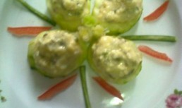 Icre din mei cu maioneza din lapte de soia