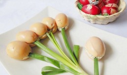 Lalele umplute cu crema de branza