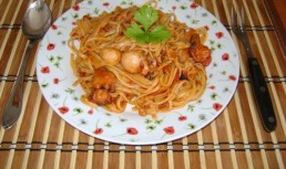 Linguine cu fructe de mare