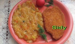 Mancare de dovleac cu snitel vegetal