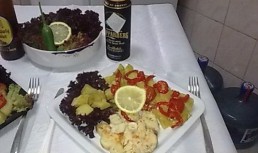 Medalion de rechin cu legume la cuptor