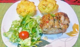 Miel cu rozmarin si timbale de cartofi