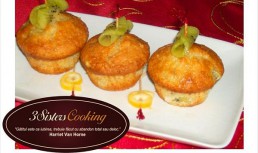Muffins cu kiwi si sirop de lamaie
