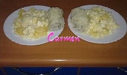 Omleta cu mamaliga prajita